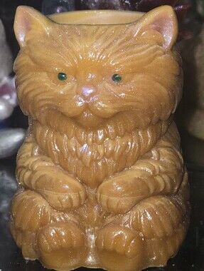 Adorable Golden Kitty Cat Trinket Cup